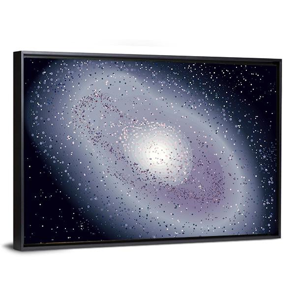 Spiral Galaxy Illustration Canvas Wall Art-3 Horizontal-Gallery Wrap-25" x 16"-Tiaracle