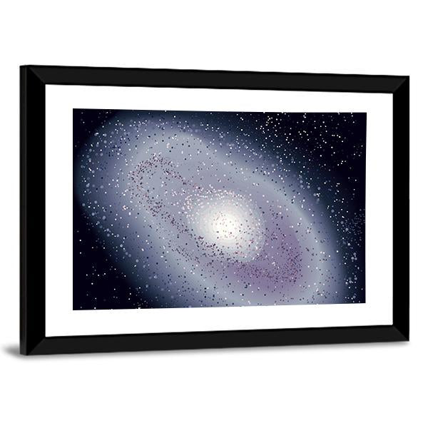 Spiral Galaxy Illustration Canvas Wall Art-3 Horizontal-Gallery Wrap-25" x 16"-Tiaracle