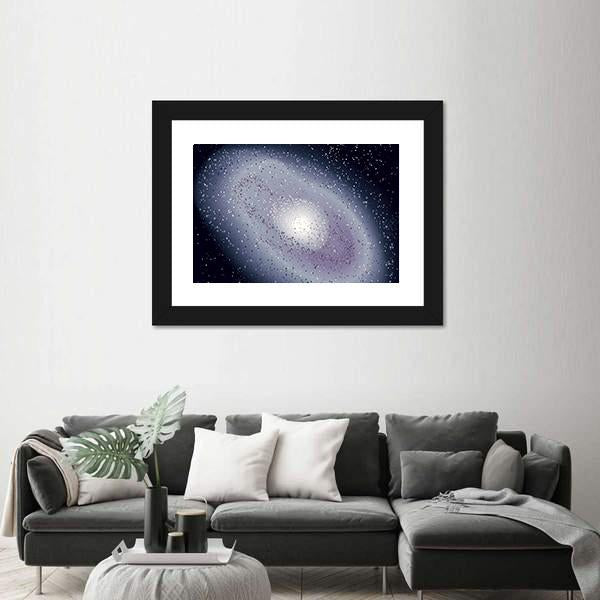 Spiral Galaxy Illustration Canvas Wall Art-3 Horizontal-Gallery Wrap-25" x 16"-Tiaracle