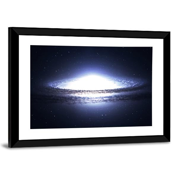 Spiral Galaxy In Deep Space Canvas Wall Art-3 Horizontal-Gallery Wrap-25" x 16"-Tiaracle