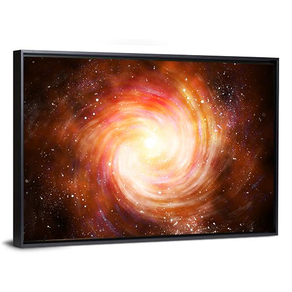 Spiral Galaxy In Space Canvas Wall Art-3 Horizontal-Gallery Wrap-25" x 16"-Tiaracle