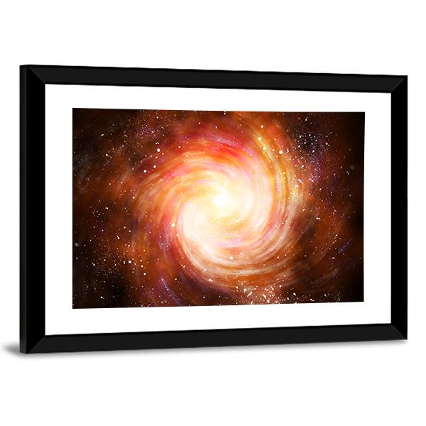 Spiral Galaxy In Space Canvas Wall Art-3 Horizontal-Gallery Wrap-25" x 16"-Tiaracle