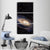 Spiral Galaxy In Space Vertical Canvas Wall Art-3 Vertical-Gallery Wrap-12" x 25"-Tiaracle