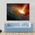 Spiral Galaxy System Glowing Into Deep Space Canvas Wall Art-4 Horizontal-Gallery Wrap-34" x 24"-Tiaracle