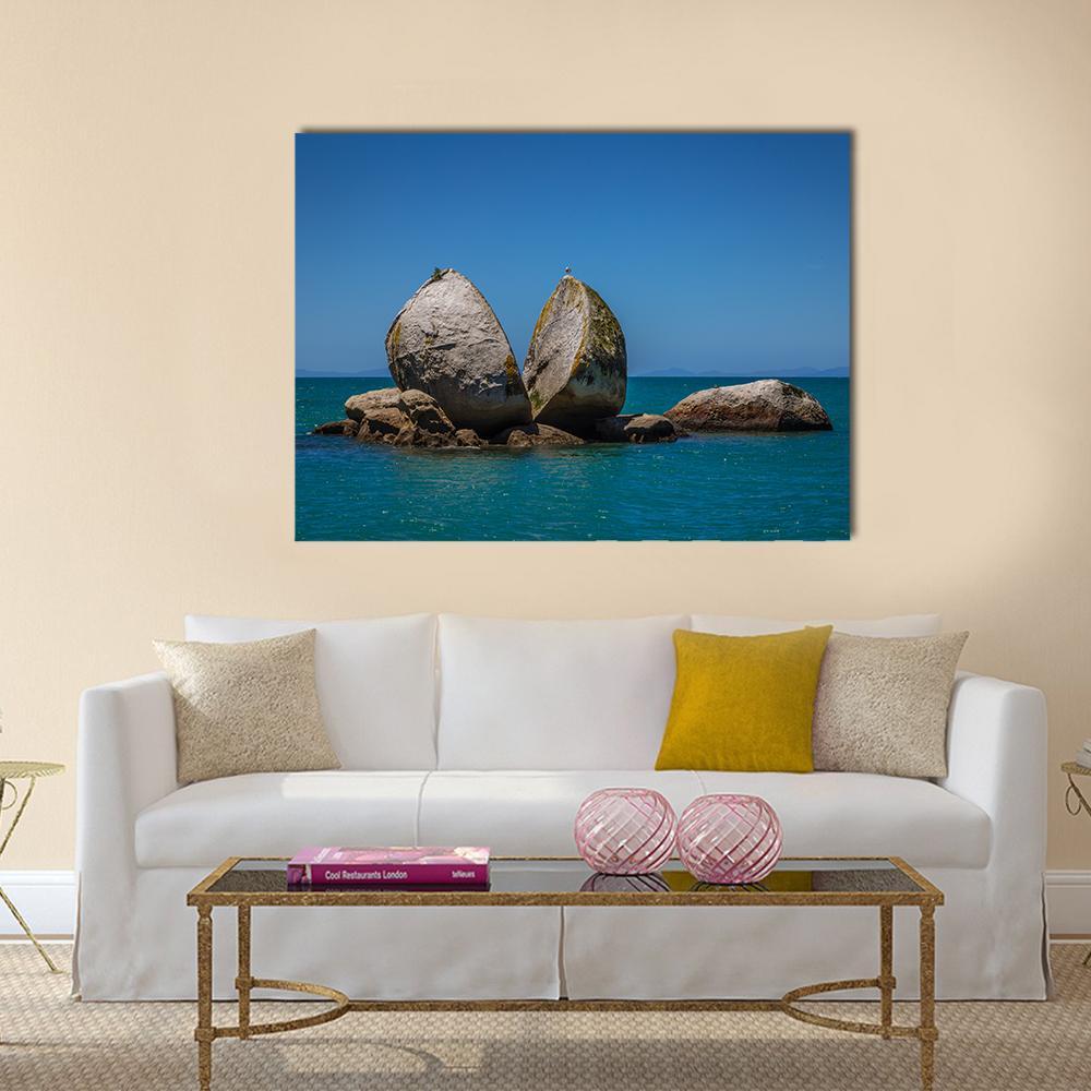 Split Apple Rock In New Zealand Canvas Wall Art-1 Piece-Gallery Wrap-36" x 24"-Tiaracle