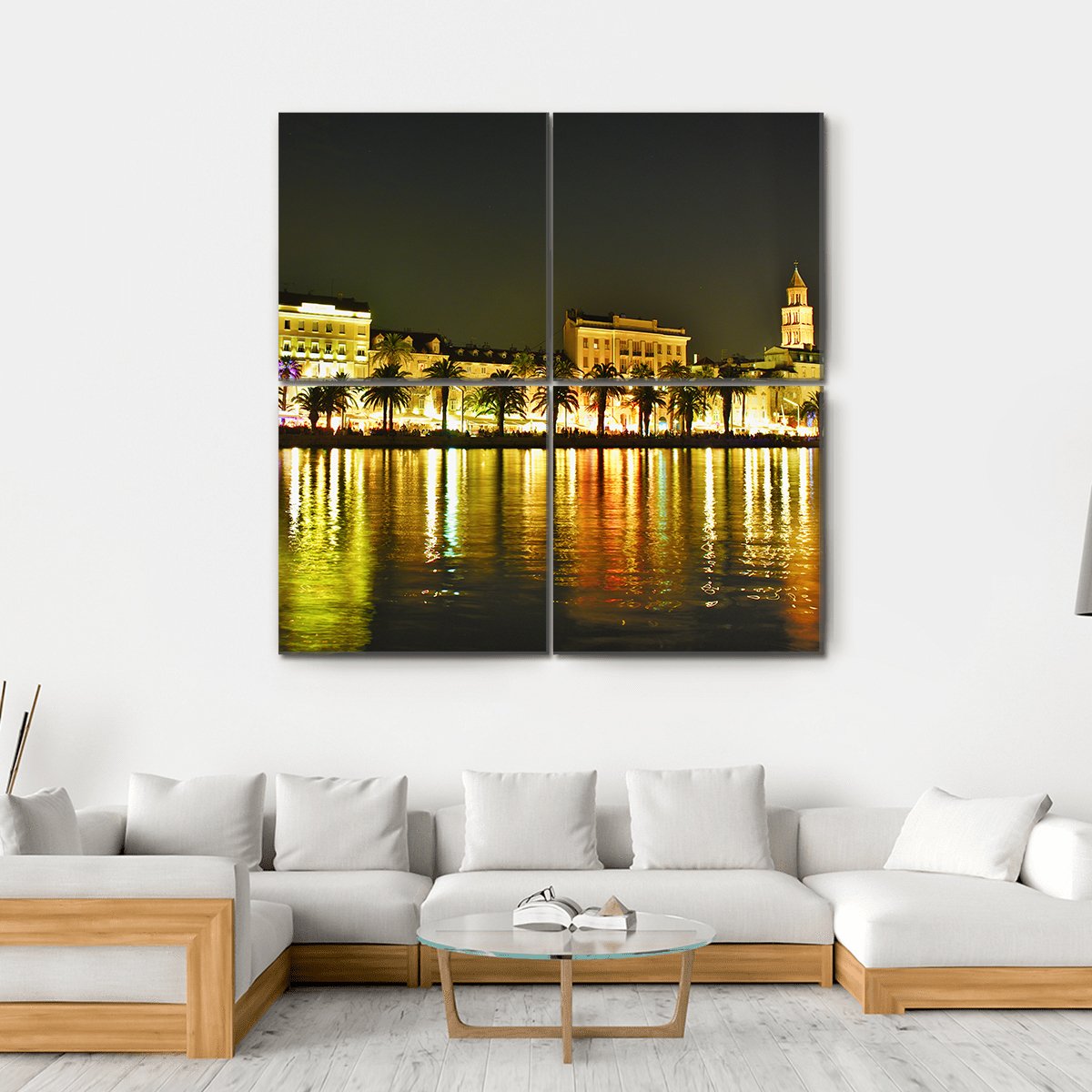 Old Town In Croatia Canvas Wall Art-4 Square-Gallery Wrap-17" x 17"-Tiaracle
