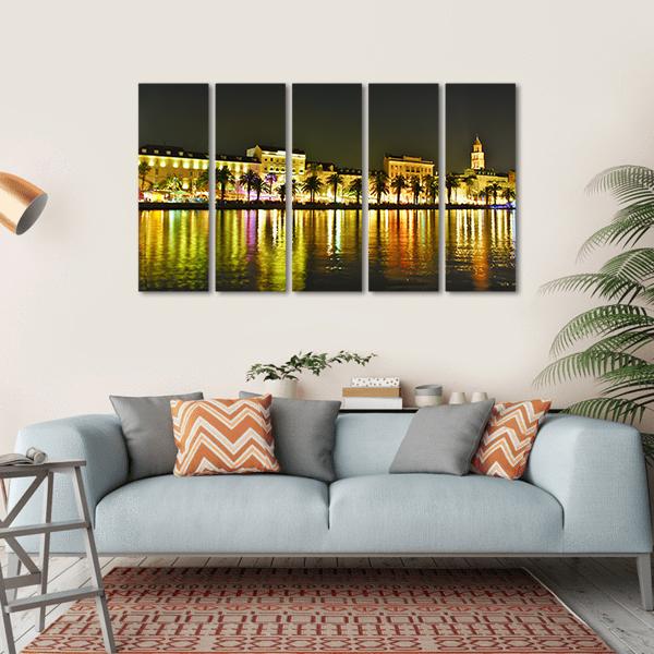 Old Town In Croatia Canvas Wall Art-5 Horizontal-Gallery Wrap-22" x 12"-Tiaracle