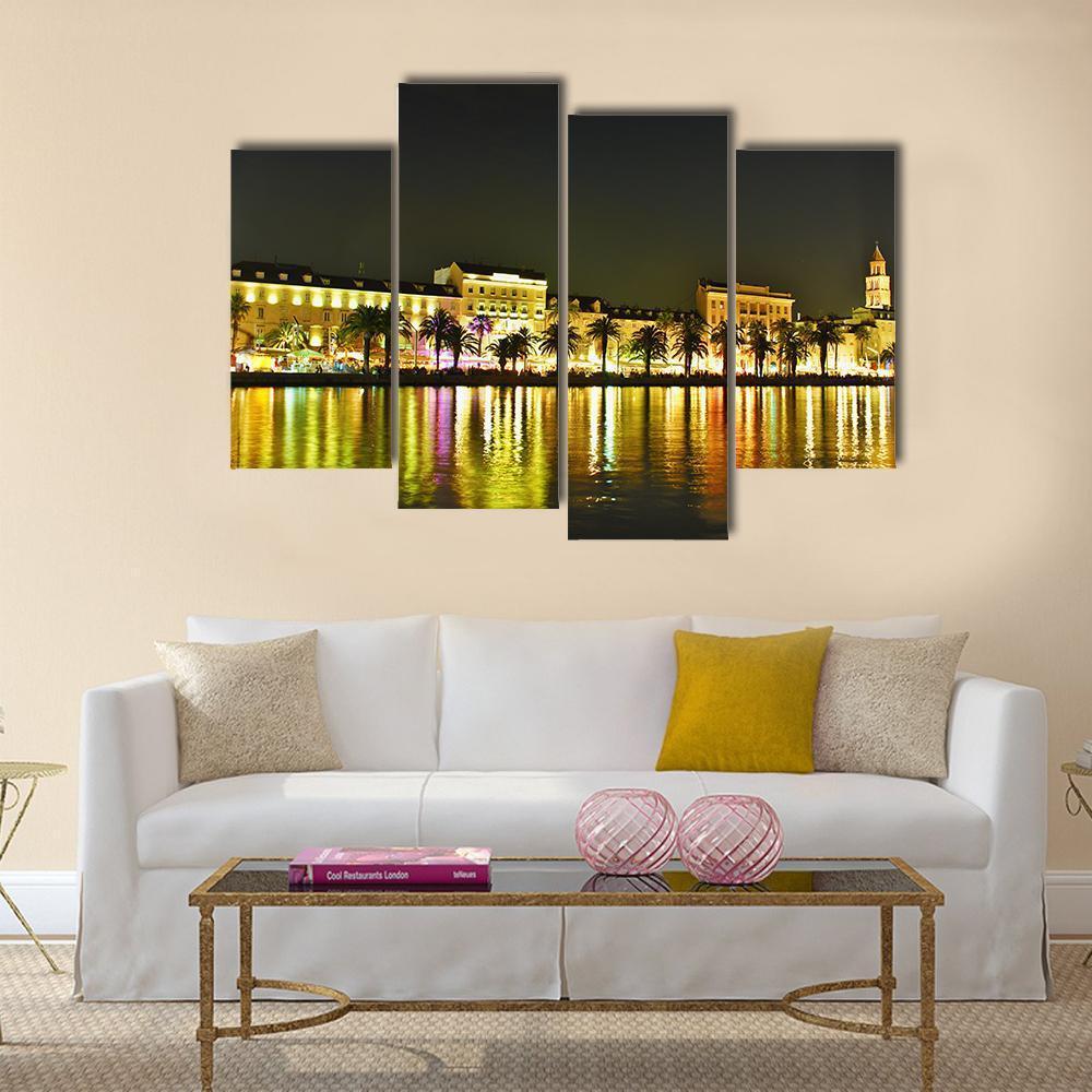 Old Town In Croatia Canvas Wall Art-4 Pop-Gallery Wrap-50" x 32"-Tiaracle