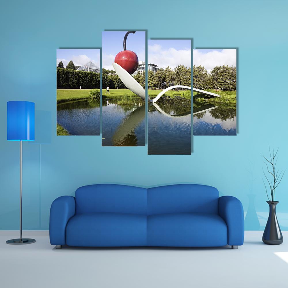 Spoonbridge And Cherry Canvas Wall Art-4 Pop-Gallery Wrap-50" x 32"-Tiaracle