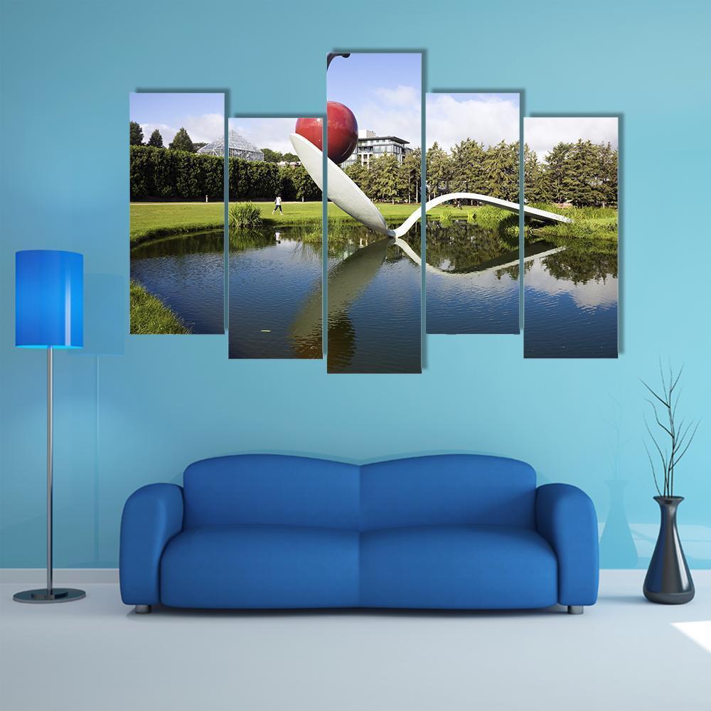 Spoonbridge And Cherry Canvas Wall Art-5 Pop-Gallery Wrap-47" x 32"-Tiaracle