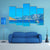 Sport Yacht In Silent Bay On Greek Island Canvas Wall Art-3 Horizontal-Gallery Wrap-37" x 24"-Tiaracle