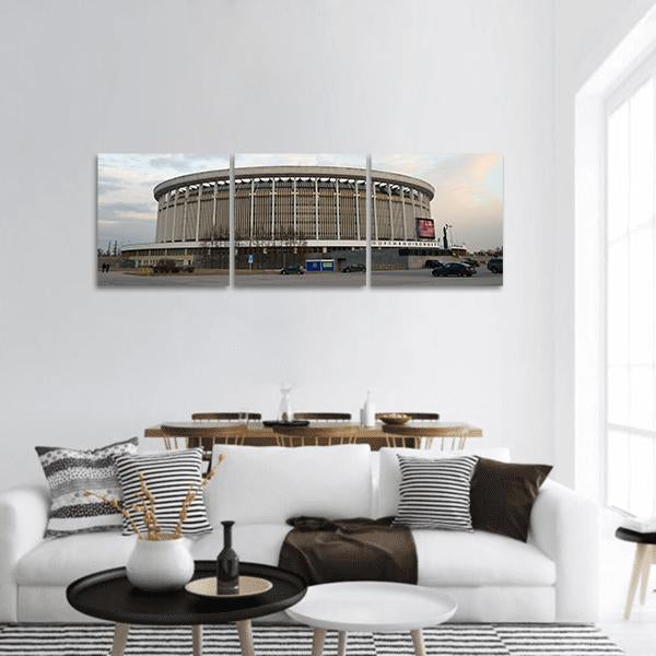 Sports And Concert Complex In Russia Panoramic Canvas Wall Art-3 Piece-25&quot; x 08&quot;-Tiaracle