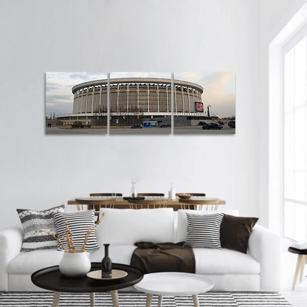 Sports And Concert Complex In Russia Panoramic Canvas Wall Art-3 Piece-25" x 08"-Tiaracle