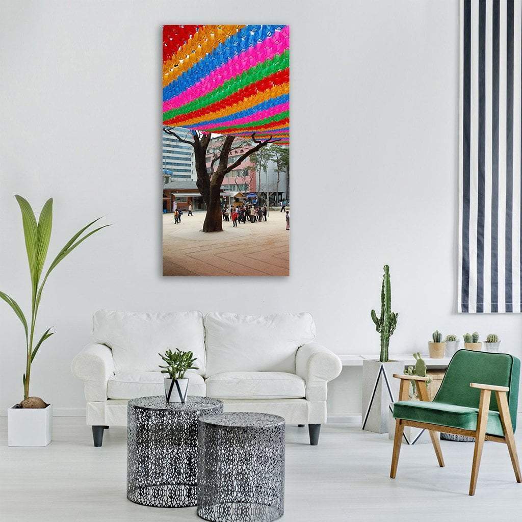 Spring Festival In Seoul City Korea Vertical Canvas Wall Art-1 Vertical-Gallery Wrap-12" x 24"-Tiaracle