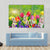 Spring Flowers Daffodils And Tulips Canvas Wall Art-3 Horizontal-Gallery Wrap-37" x 24"-Tiaracle