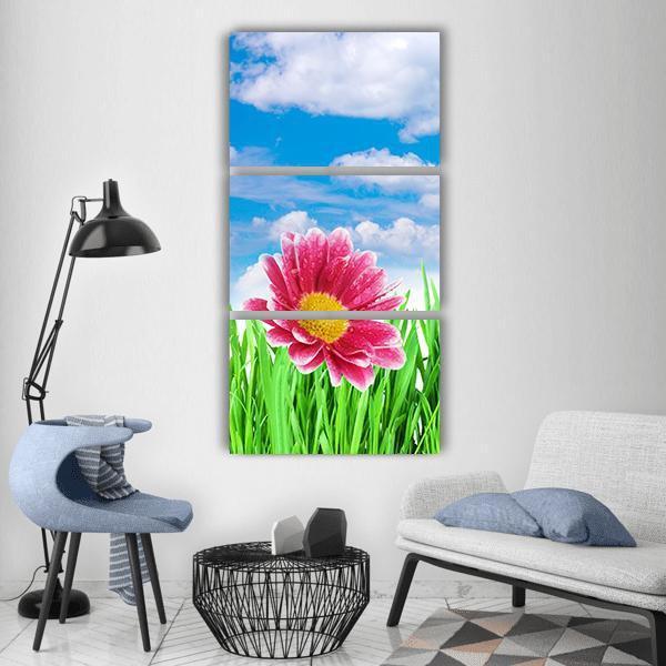 Spring Flowers Vertical Canvas Wall Art-3 Vertical-Gallery Wrap-12" x 25"-Tiaracle