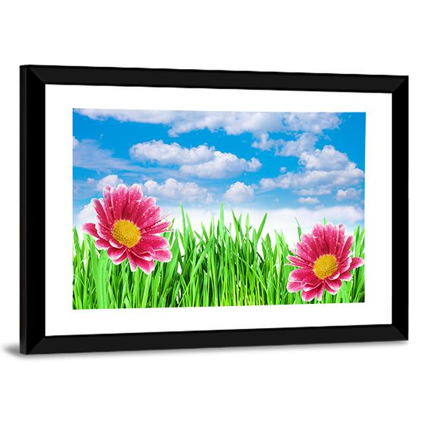 Spring Flowers Vertical Canvas Wall Art-3 Vertical-Gallery Wrap-12" x 25"-Tiaracle