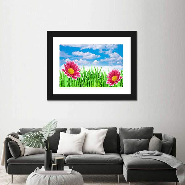 Spring Flowers Vertical Canvas Wall Art-3 Vertical-Gallery Wrap-12" x 25"-Tiaracle