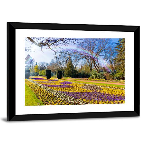 Spring Garden Scenery Canvas Wall Art-3 Horizontal-Gallery Wrap-25" x 16"-Tiaracle