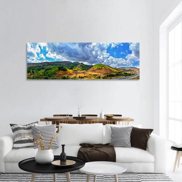 Spring In Kackars Landscape Turkey Panoramic Canvas Wall Art-1 Piece-36" x 12"-Tiaracle