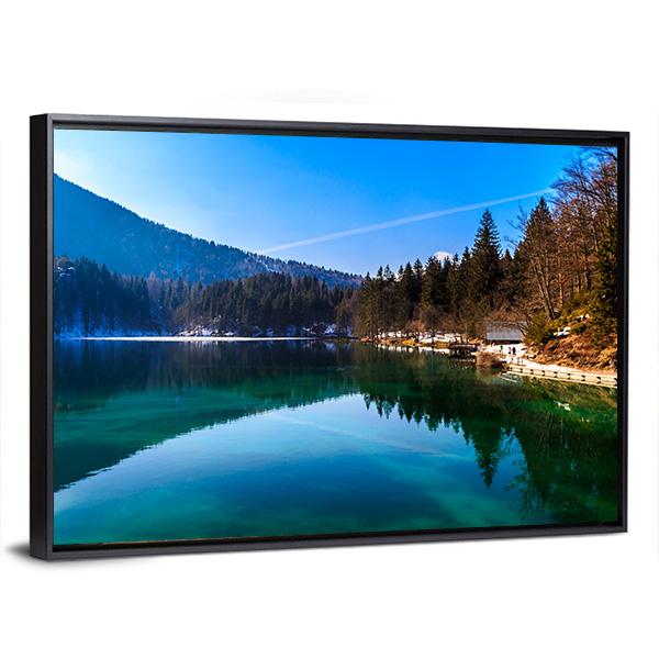 Spring In The Alpine Lake Canvas Wall Art-3 Horizontal-Gallery Wrap-25" x 16"-Tiaracle