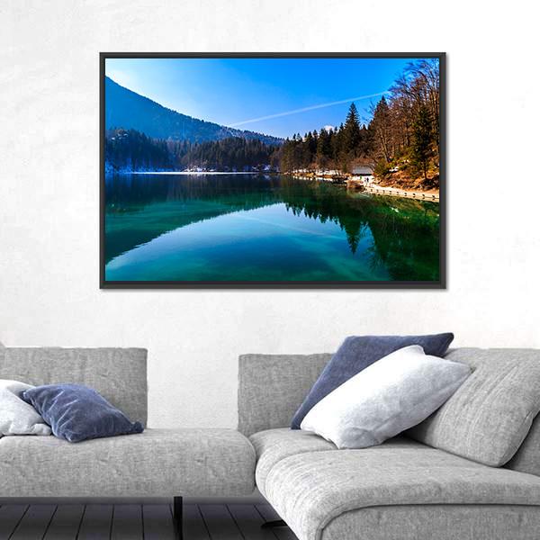 Spring In The Alpine Lake Canvas Wall Art-3 Horizontal-Gallery Wrap-25" x 16"-Tiaracle