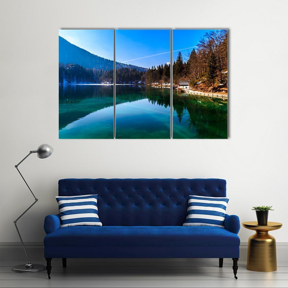 Spring In The Alpine Lake Canvas Wall Art-3 Horizontal-Gallery Wrap-37" x 24"-Tiaracle