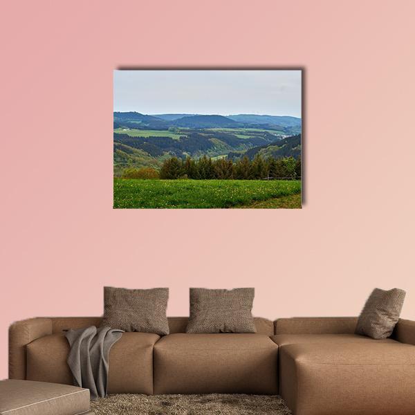 Spring In The Eifel Canvas Wall Art-1 Piece-Gallery Wrap-48" x 32"-Tiaracle