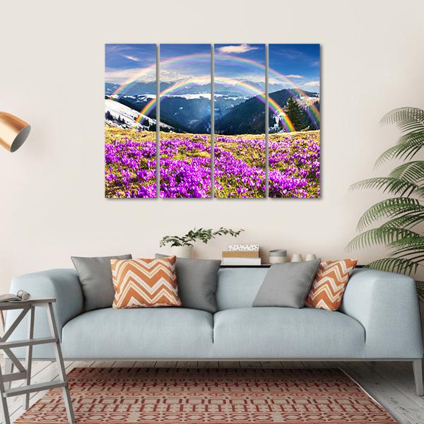 Spring In Wild Mountains Of Ukraine Canvas Wall Art-4 Horizontal-Gallery Wrap-34" x 24"-Tiaracle