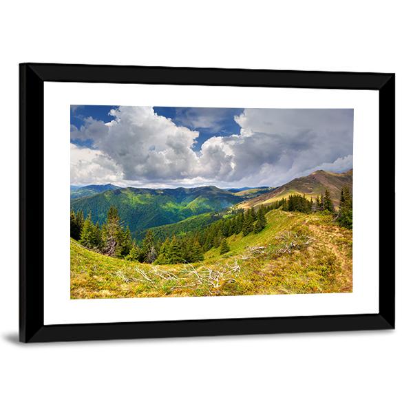 Spring Landscape In The Carpathian Mountains Canvas Wall Art-3 Horizontal-Gallery Wrap-25" x 16"-Tiaracle