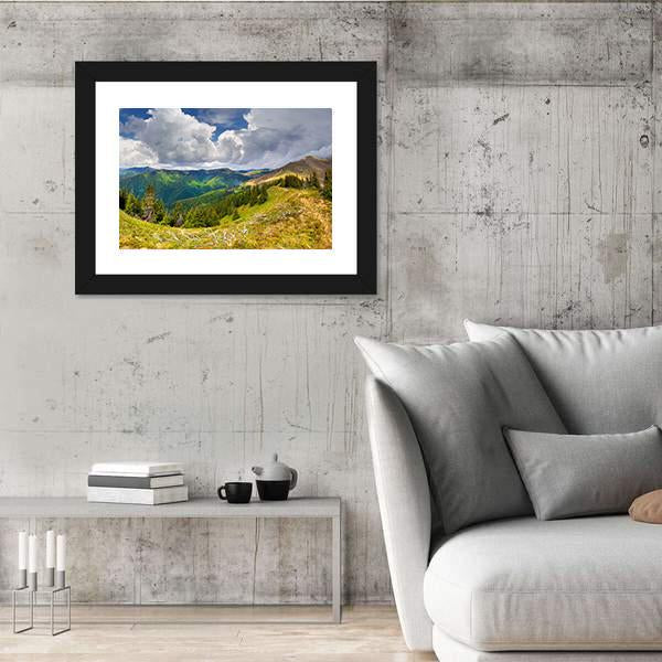 Spring Landscape In The Carpathian Mountains Canvas Wall Art-3 Horizontal-Gallery Wrap-25" x 16"-Tiaracle