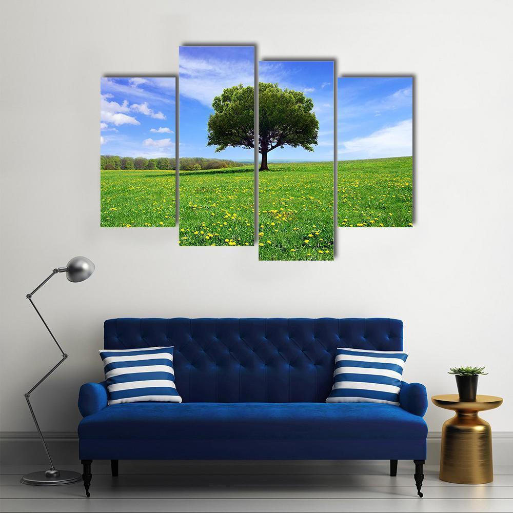 Spring Landscape Canvas Wall Art-4 Pop-Gallery Wrap-50" x 32"-Tiaracle