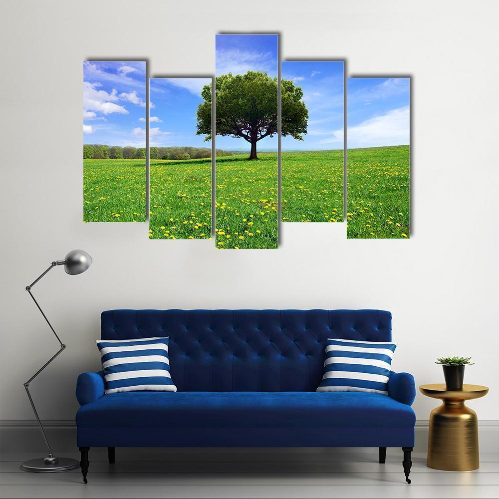 Spring Landscape Canvas Wall Art-4 Pop-Gallery Wrap-50" x 32"-Tiaracle
