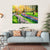 Spring Landscape With Multicolor Tulips Canvas Wall Art-1 Piece-Gallery Wrap-36" x 24"-Tiaracle