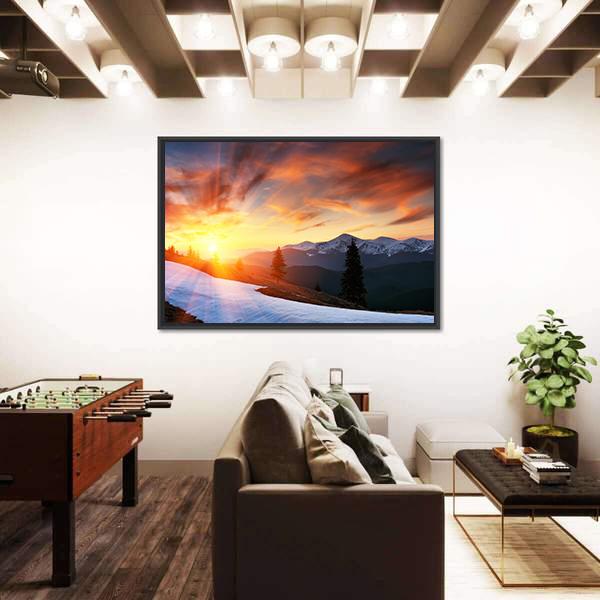 Spring Landscape With The Cloudy Sky Canvas Wall Art-3 Horizontal-Gallery Wrap-25" x 16"-Tiaracle