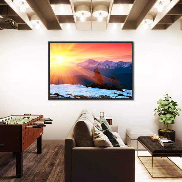 Spring Landscape With The Cloudy Sky Canvas Wall Art-3 Horizontal-Gallery Wrap-25&quot; x 16&quot;-Tiaracle