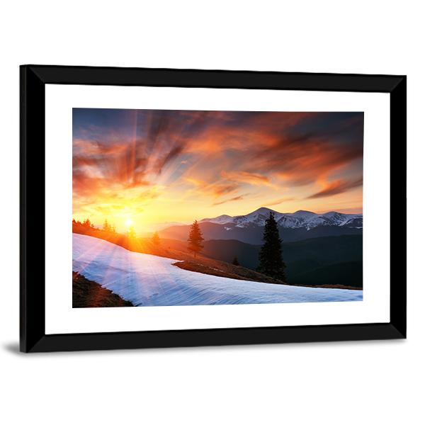 Spring Landscape With The Cloudy Sky Canvas Wall Art-3 Horizontal-Gallery Wrap-25" x 16"-Tiaracle