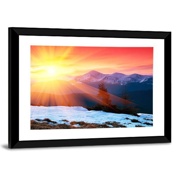 Spring Landscape With The Cloudy Sky Canvas Wall Art-3 Horizontal-Gallery Wrap-25" x 16"-Tiaracle