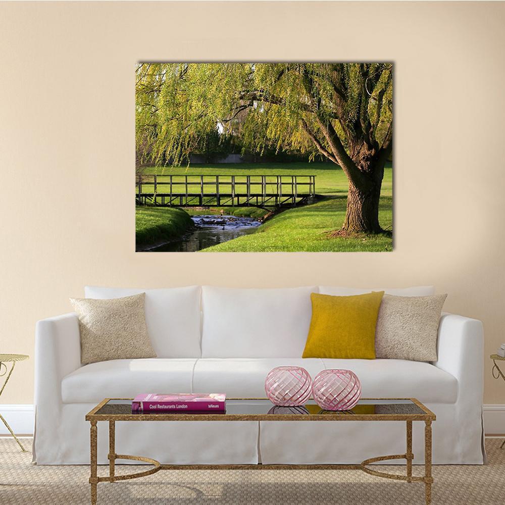 Spring Scene Canvas Wall Art-1 Piece-Gallery Wrap-48" x 32"-Tiaracle