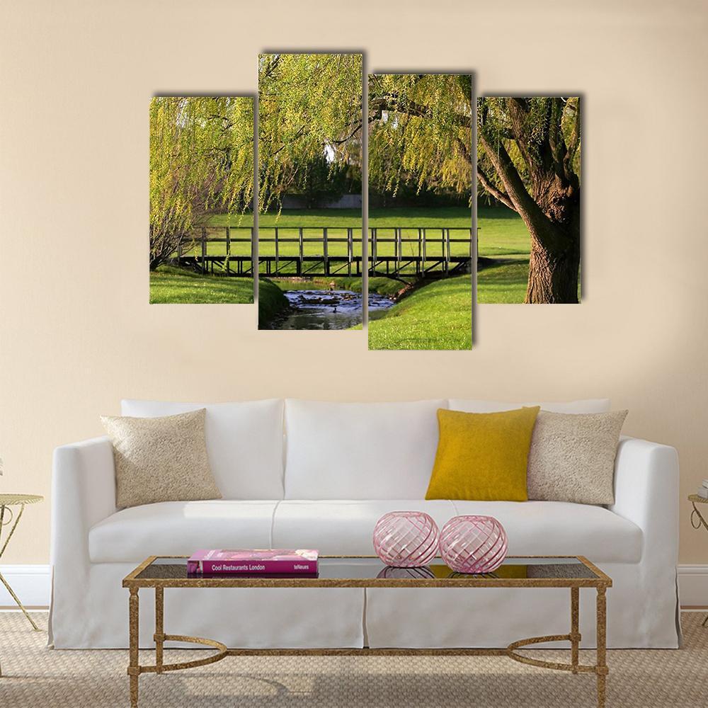 Spring Scene Canvas Wall Art-4 Pop-Gallery Wrap-50" x 32"-Tiaracle