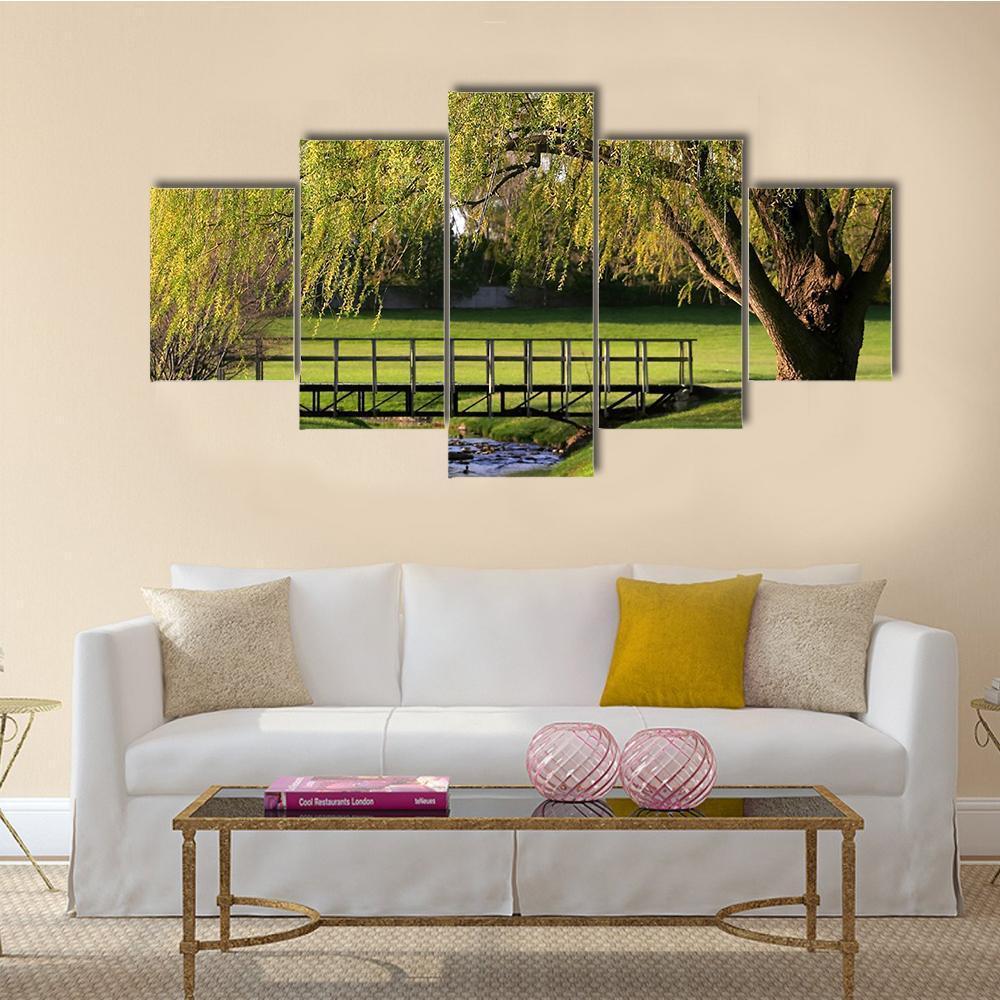 Spring Scene Canvas Wall Art-5 Star-Gallery Wrap-62" x 32"-Tiaracle
