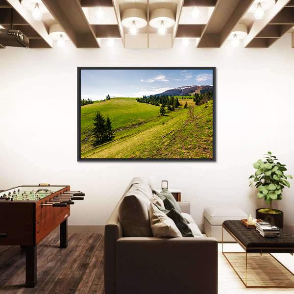 Spring Scenery Of Borzhava Mountain Ridge Canvas Wall Art-3 Horizontal-Gallery Wrap-25" x 16"-Tiaracle