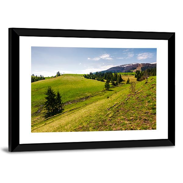 Spring Scenery Of Borzhava Mountain Ridge Canvas Wall Art-3 Horizontal-Gallery Wrap-25" x 16"-Tiaracle