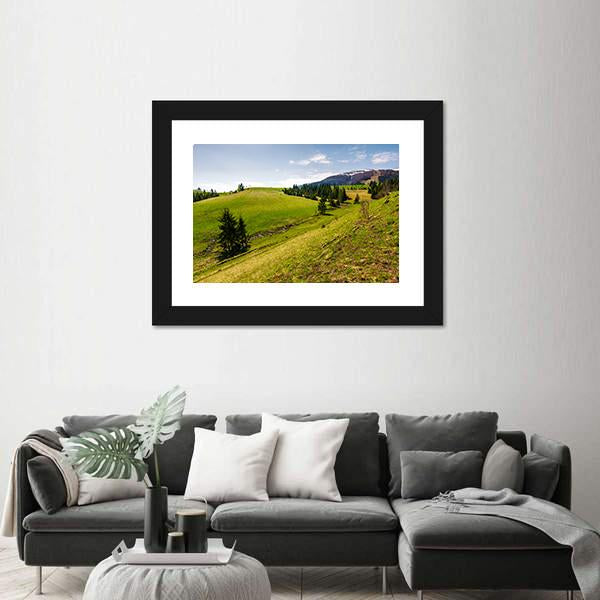 Spring Scenery Of Borzhava Mountain Ridge Canvas Wall Art-3 Horizontal-Gallery Wrap-25" x 16"-Tiaracle