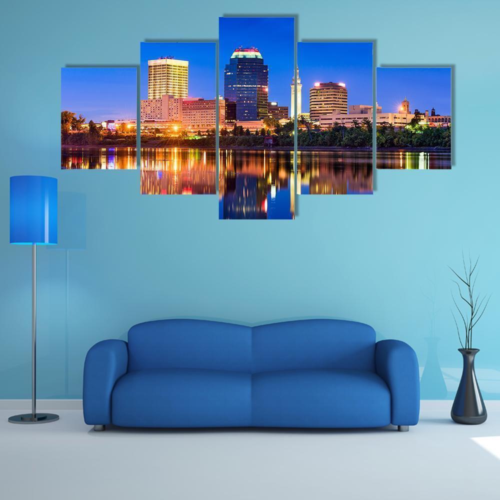 Springfield In Massachusetts Canvas Wall Art-5 Star-Gallery Wrap-62" x 32"-Tiaracle