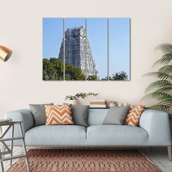 Sri Rangam Temple Town In India Canvas Wall Art-4 Horizontal-Gallery Wrap-34" x 24"-Tiaracle