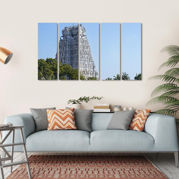 Sri Rangam Temple Town In India Canvas Wall Art-5 Horizontal-Gallery Wrap-22" x 12"-Tiaracle