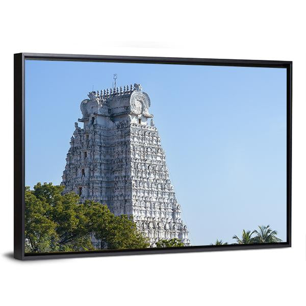 Sri Rangam Temple Town In India Canvas Wall Art-3 Horizontal-Gallery Wrap-25" x 16"-Tiaracle