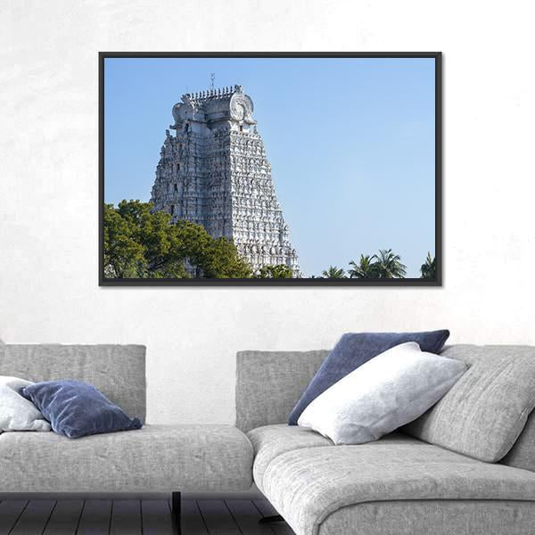 Sri Rangam Temple Town In India Canvas Wall Art-3 Horizontal-Gallery Wrap-25" x 16"-Tiaracle