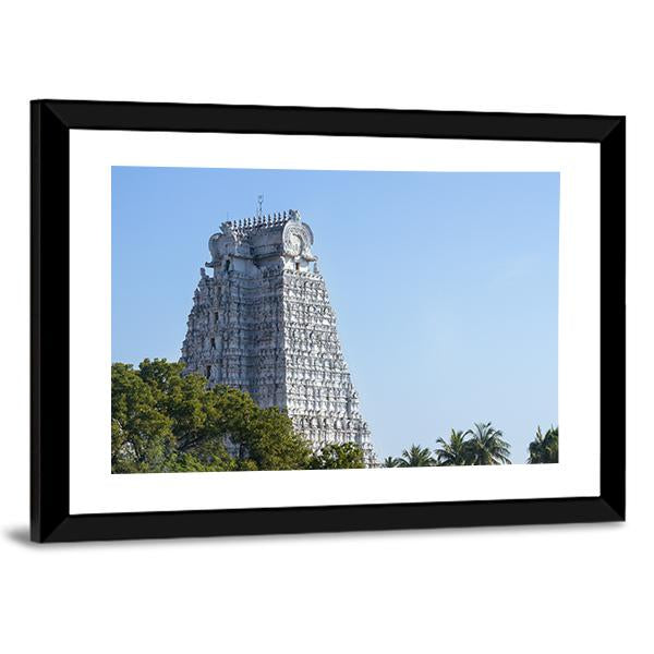 Sri Rangam Temple Town In India Canvas Wall Art-3 Horizontal-Gallery Wrap-25" x 16"-Tiaracle